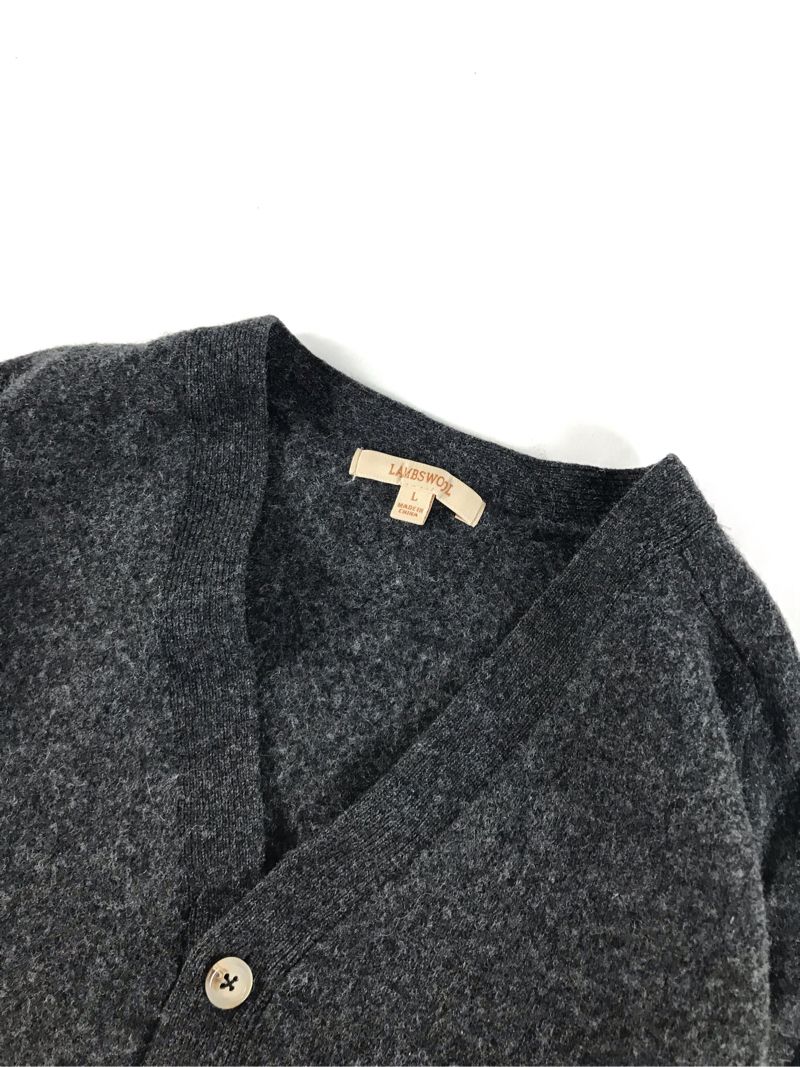 Uniqlo Lambswool Charcoal Cardigan, foto 4
