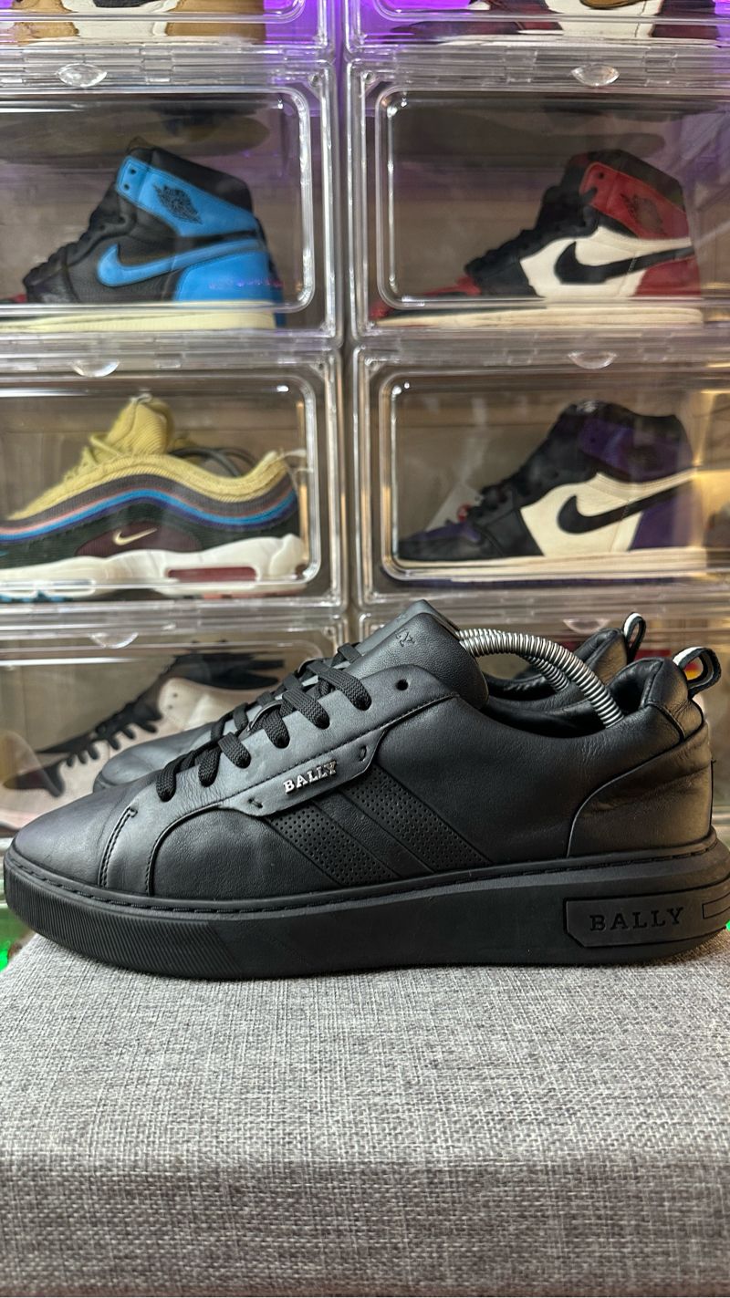 BALLY MAXIM BLACK LEATHER SNEAKERS BALLY MAXIM BLACK BAL