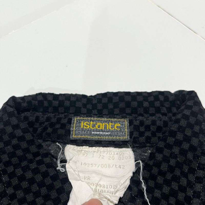 Istante Versace black checkerboard lace shirt, foto 3