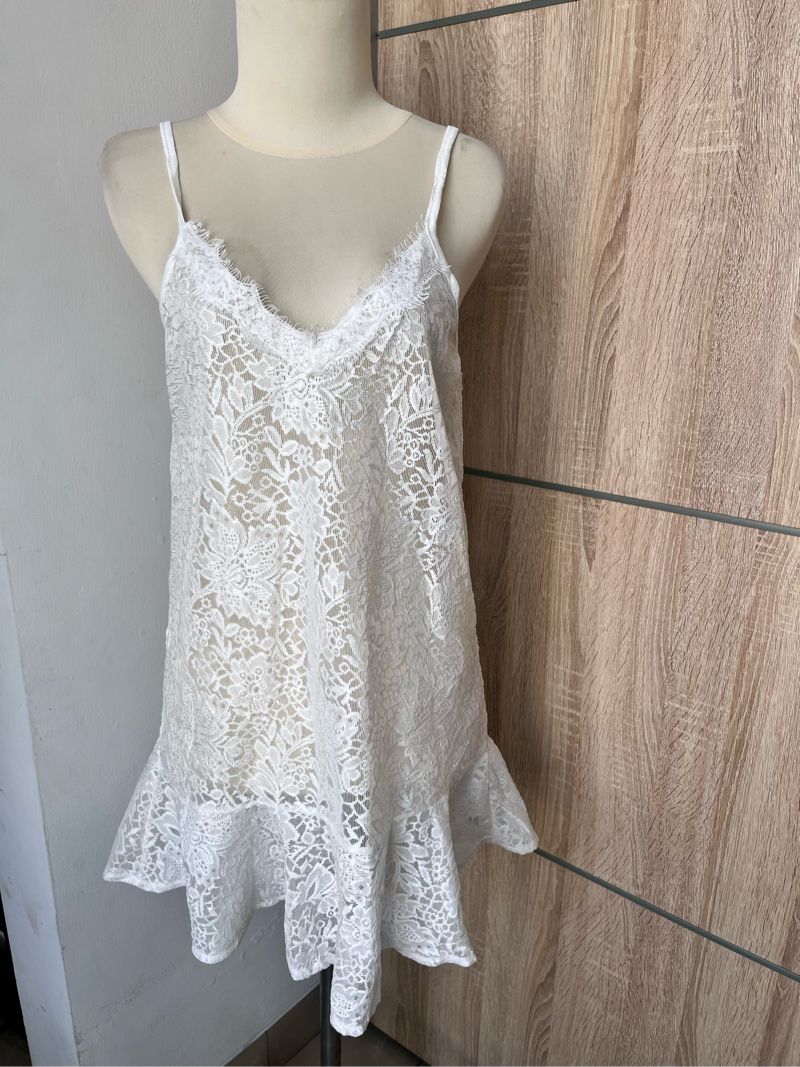Inner Lace / outer mini dress white, foto 5