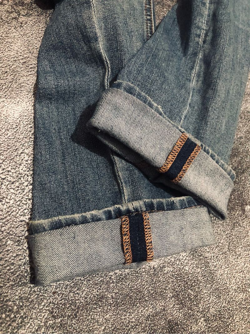 denim fadding evisu small logo bordir, foto 5