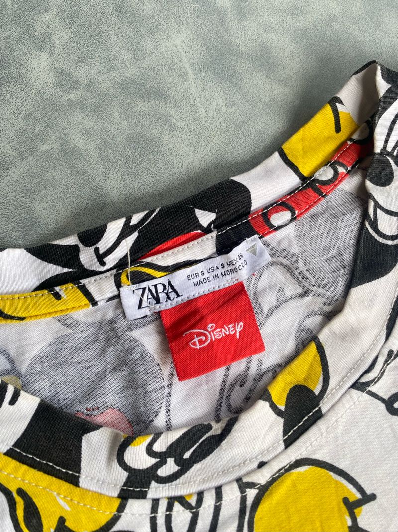 Zara x Disney Micky Mouse Semi  Long Tshirt, foto 3