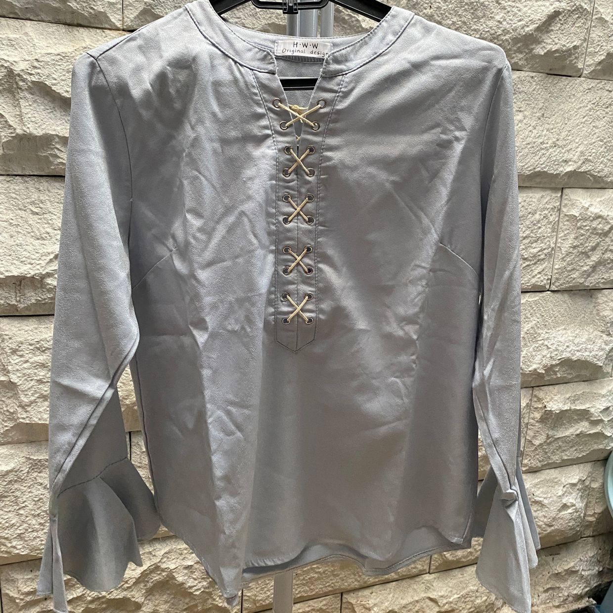 Minimalist Casual Blouse Wanita navy blue