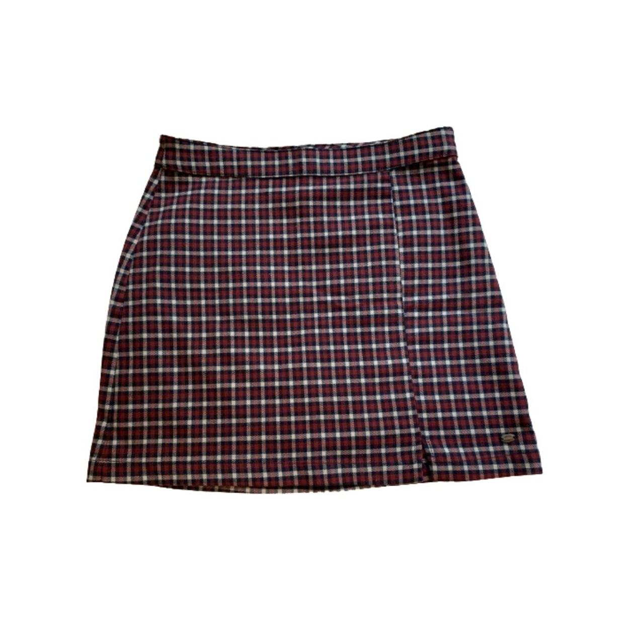 Pull & Bear Y2K Mini skirt Wanita burgundy navy