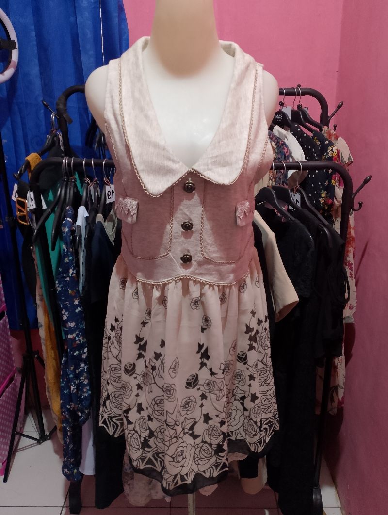 Axes femme button rose lace, foto 2