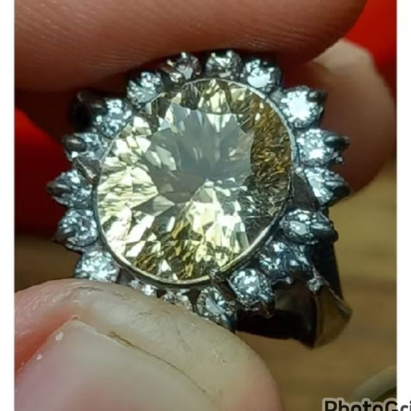 Citrine concave no treatment, foto 2
