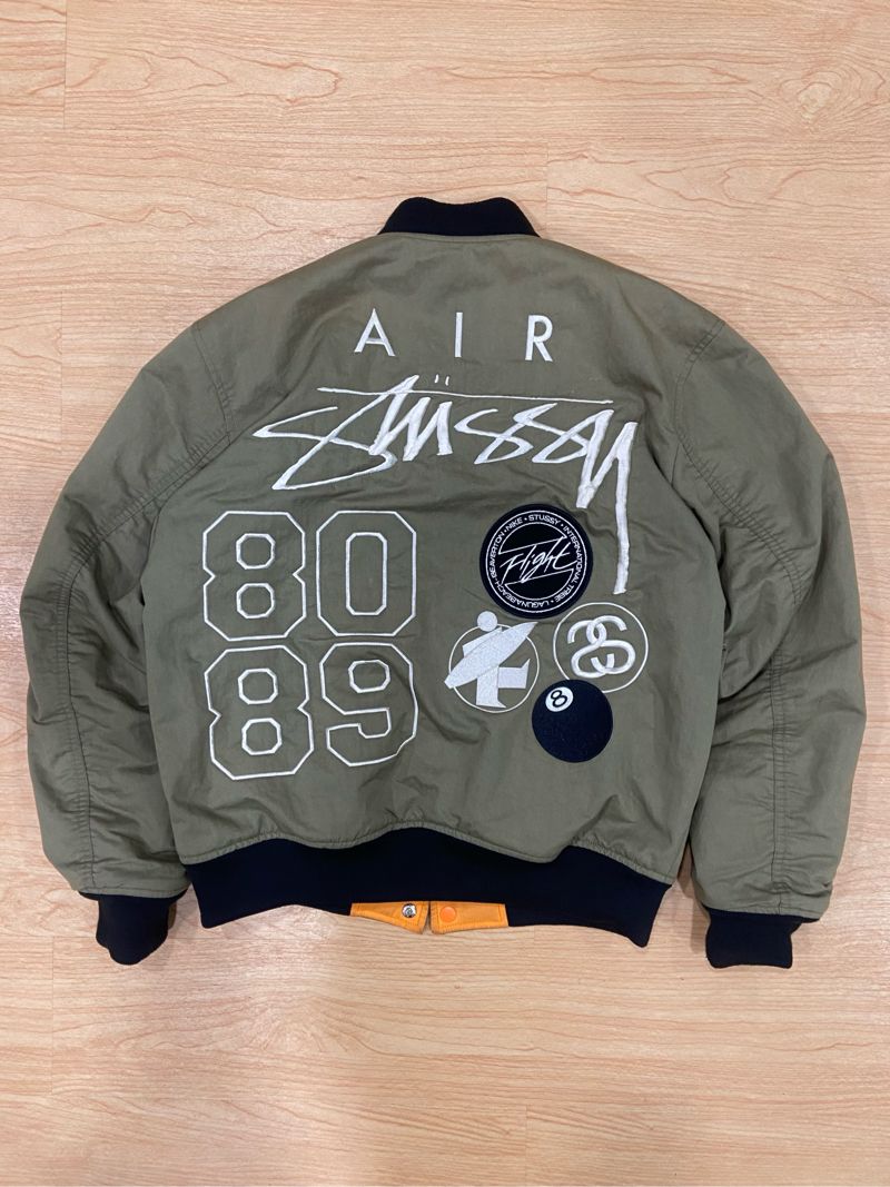 1000% Original Nike Air x Stussy Varsity Reversible Jacket Preloved