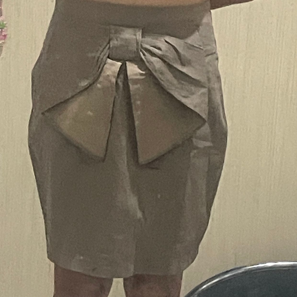 Vintage Coquette Mini skirt Wanita tan brown
