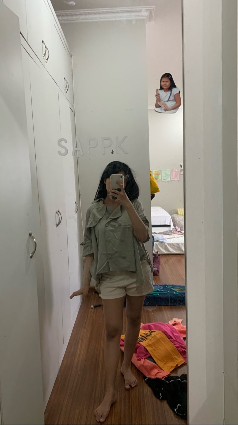 Light Olive Cropped Blouse, foto 2