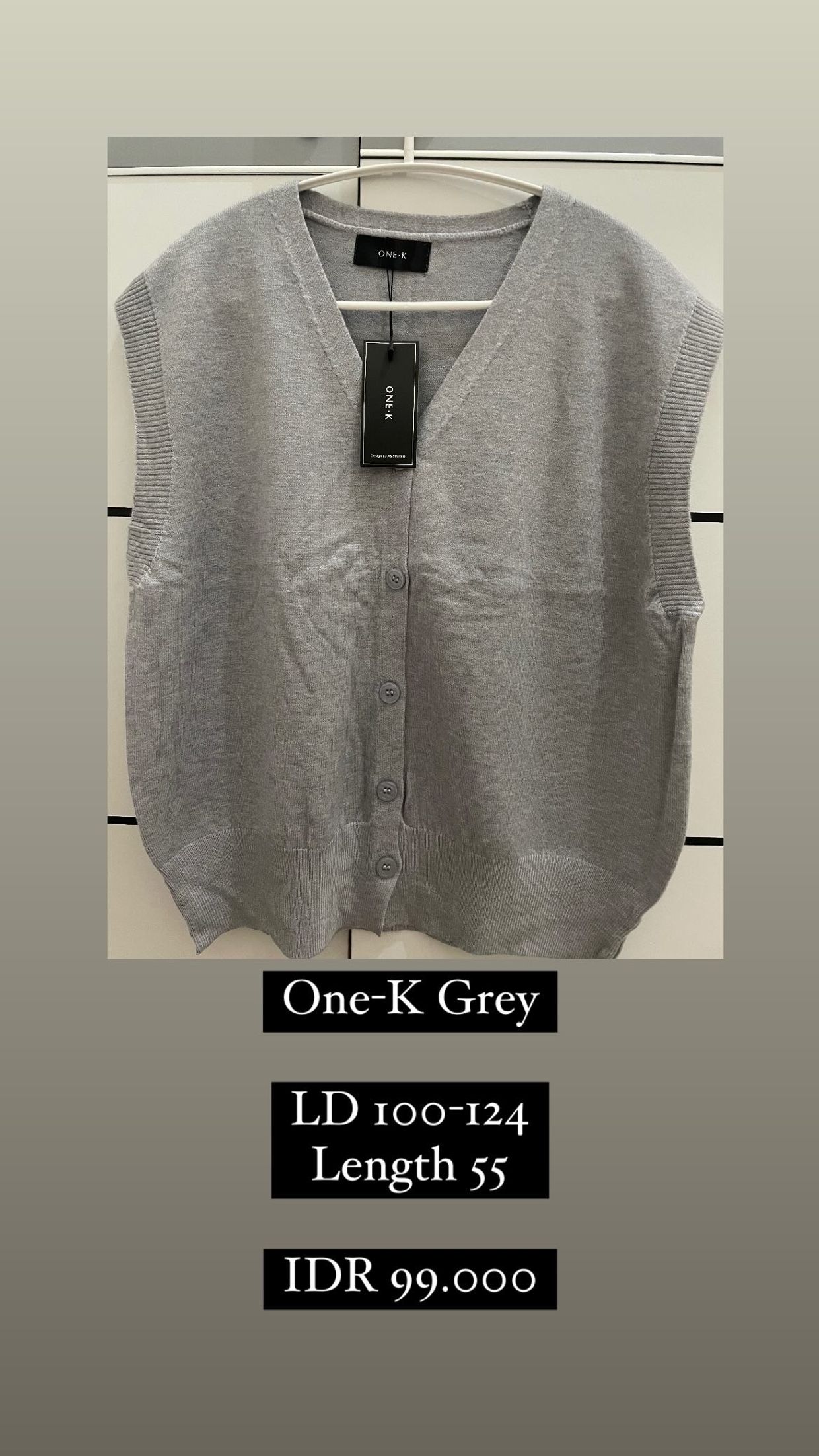 Streetwear Casual Vest Wanita gray