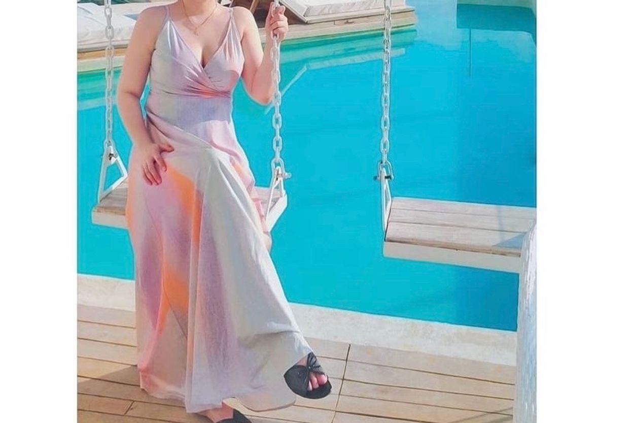 Luxury Minimalist Evening dress Wanita pink