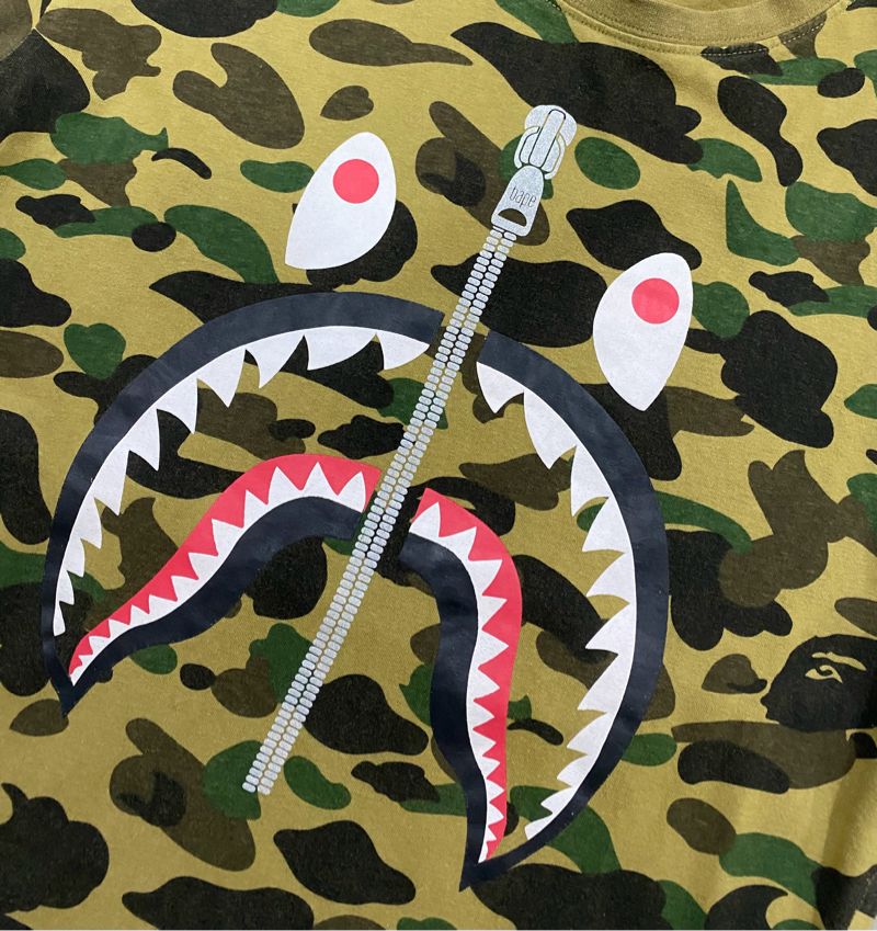 A Bathing Ape BAPE Camo Shark Shirt Men, foto 2
