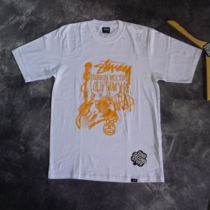 Stussy Streetwear Skater T-shirt Pria white