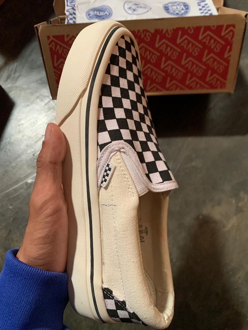 vans slip on checkerboard ukuran 39, foto 5