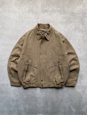 Vintage Current Stage Suede Tan Brown Harrington Flight Jack