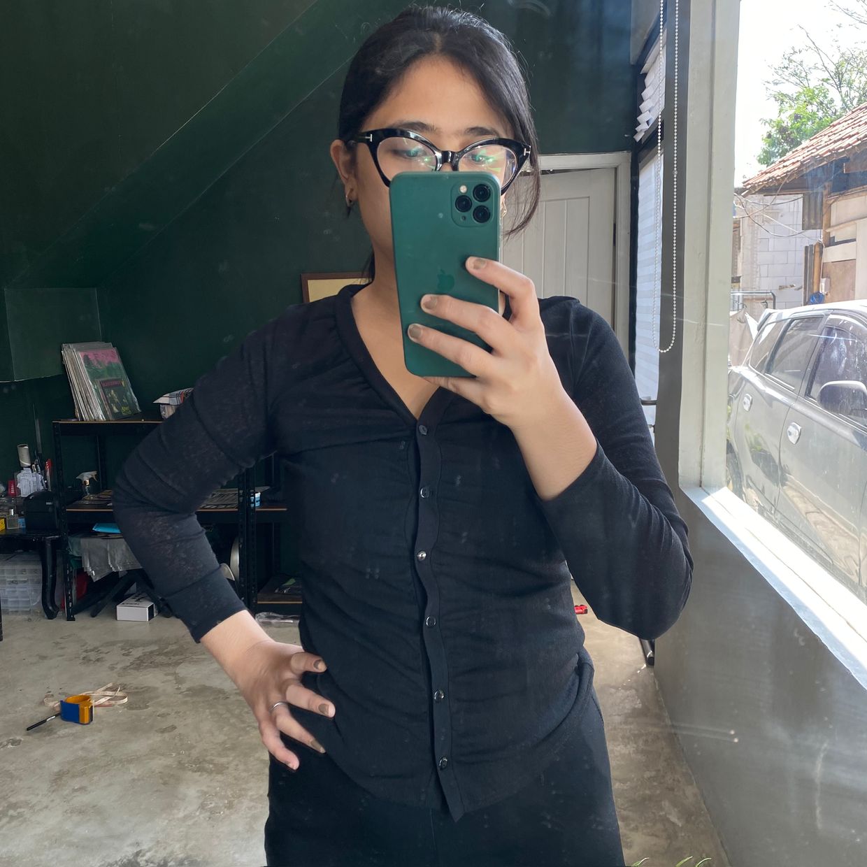 Casual Cardigan Wanita black