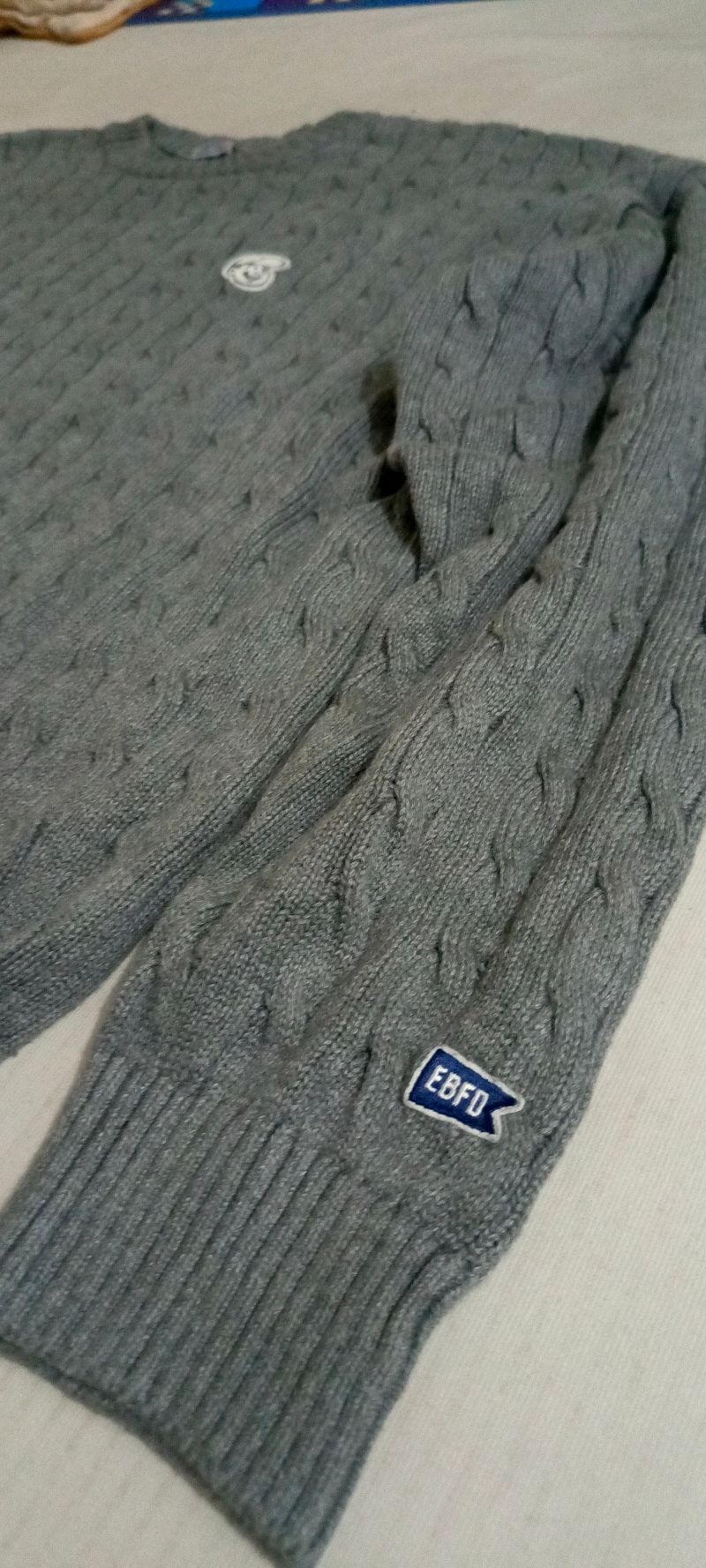 EBFD knit kepang warna abu, foto 3