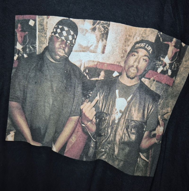 Kaos rapper Tupac & Notorious BIG hitam, foto 2