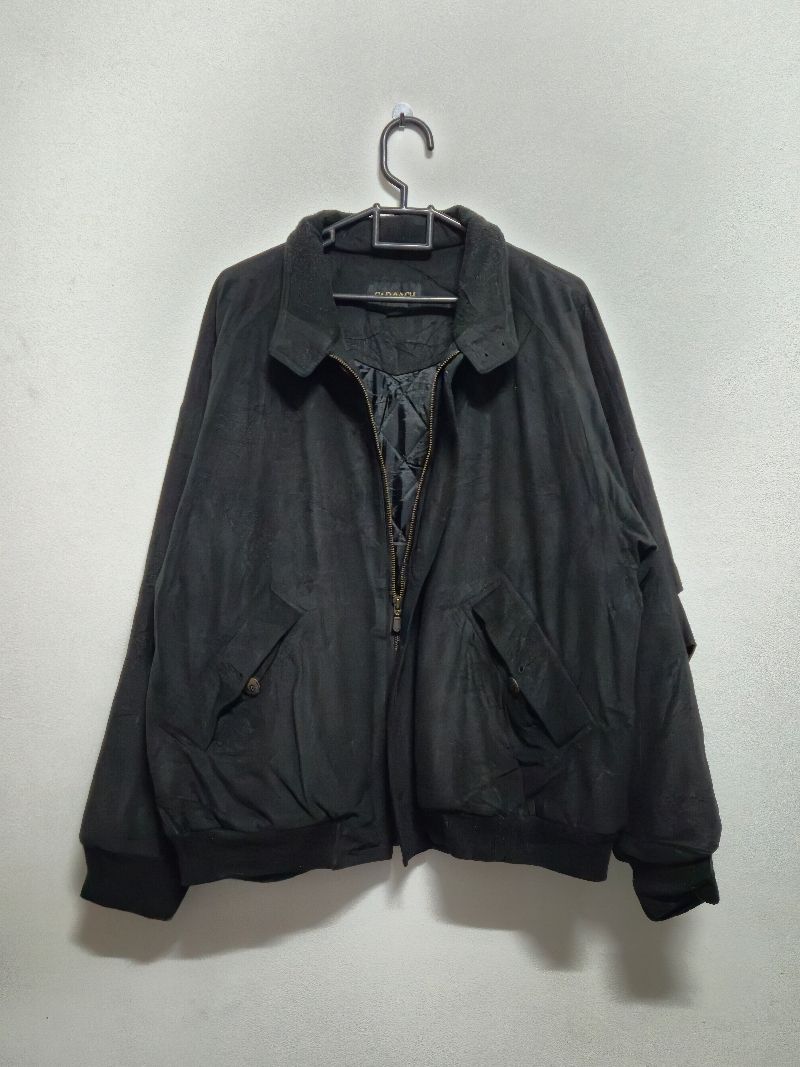 Carvach harrington flight jacket suede hitam, foto 3