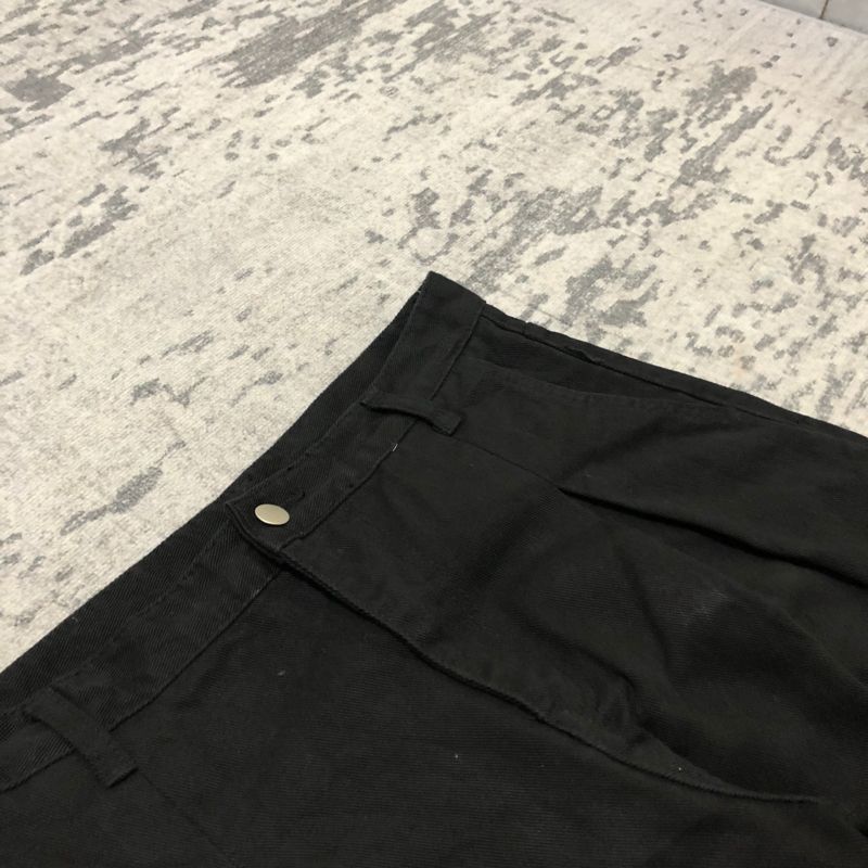 Wayne one tuck wide baggy jeans black, foto 5