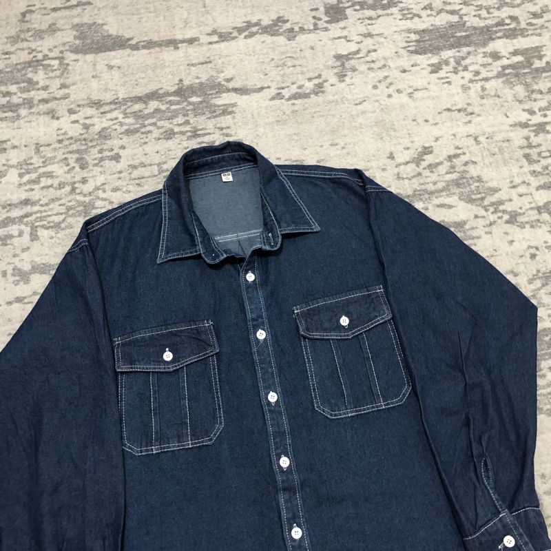 UNI*QLO overshirt denim colour, foto 4