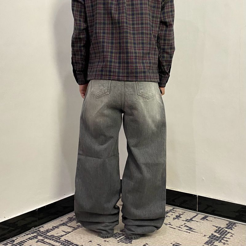 Neukkimpyo Grey washed baggy jeans, foto 2