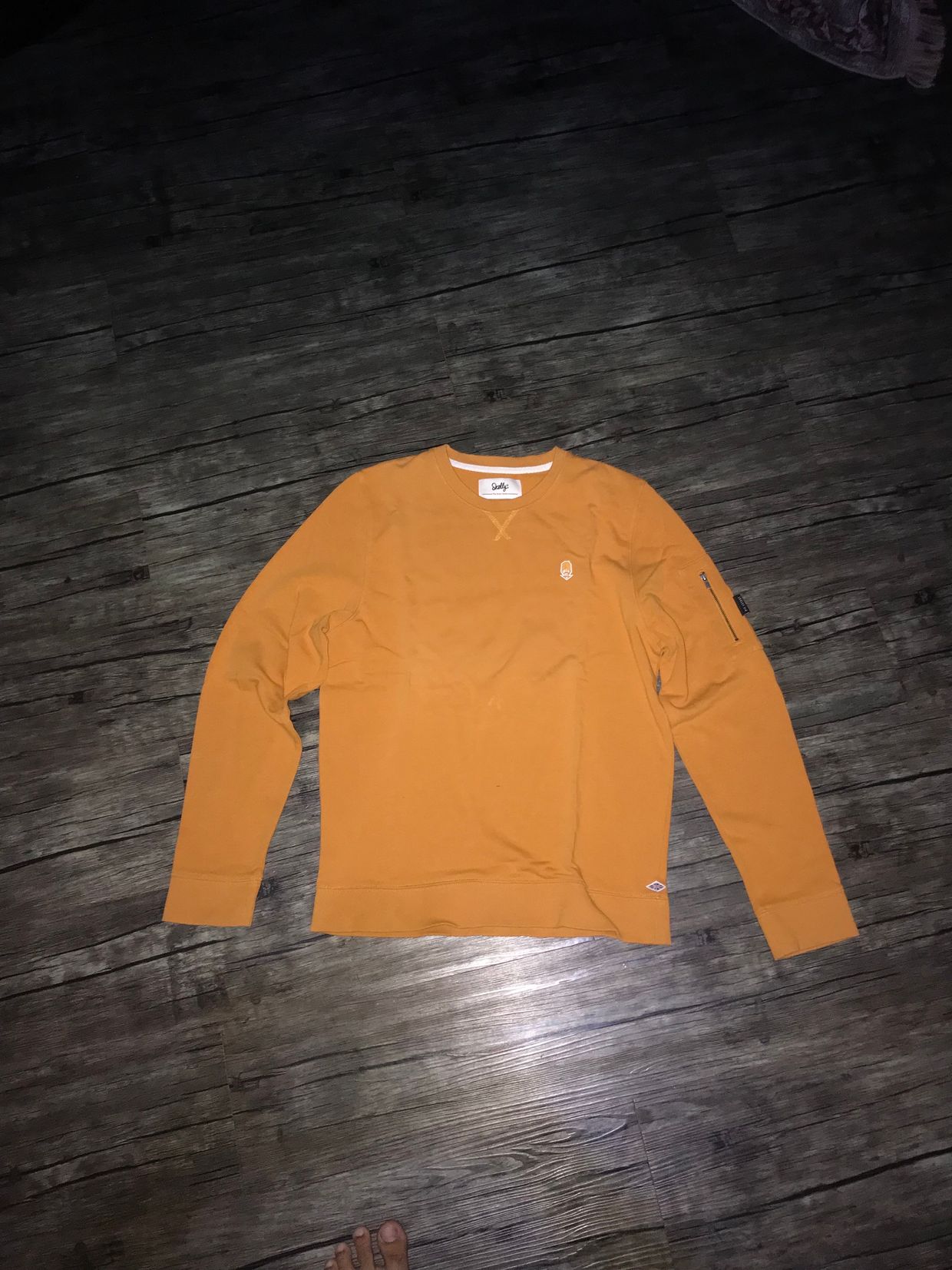 Minimalist Casual Sweatshirt Pria orange