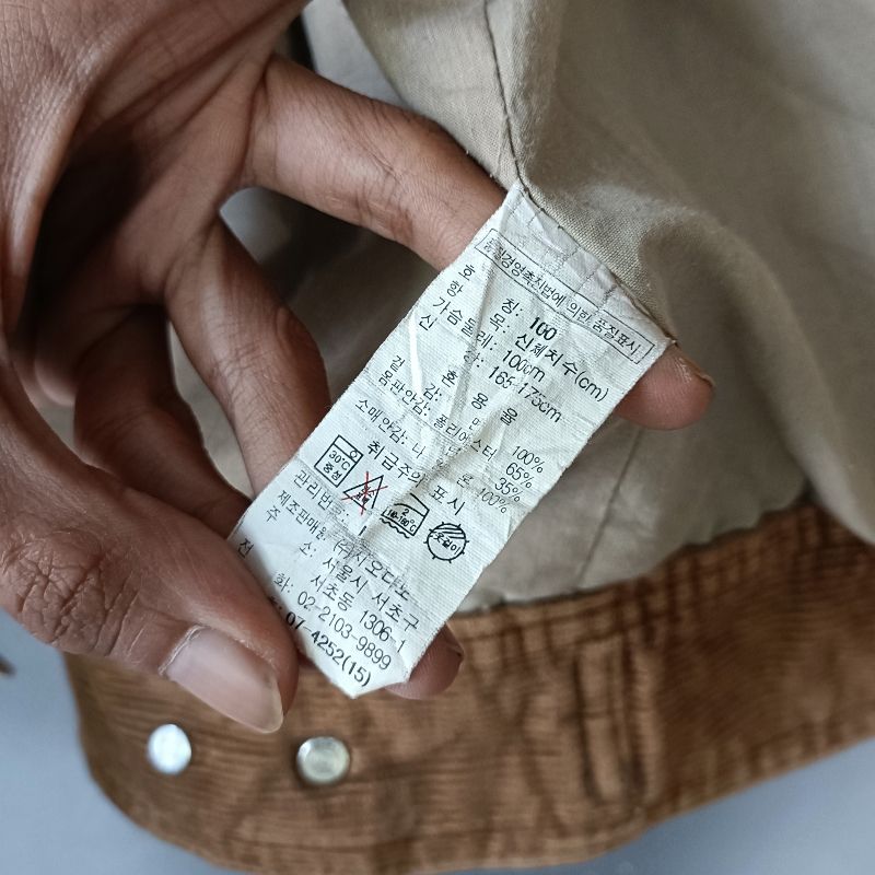 Giordano trucker corduroy brown jacket, foto 7