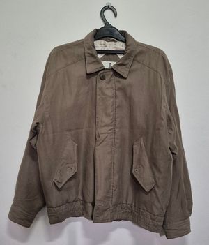 Nicoles St Giles harrington jacket suede olive boxy