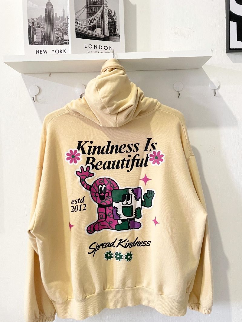 Hoodie zipper Kindness backprint, foto 2