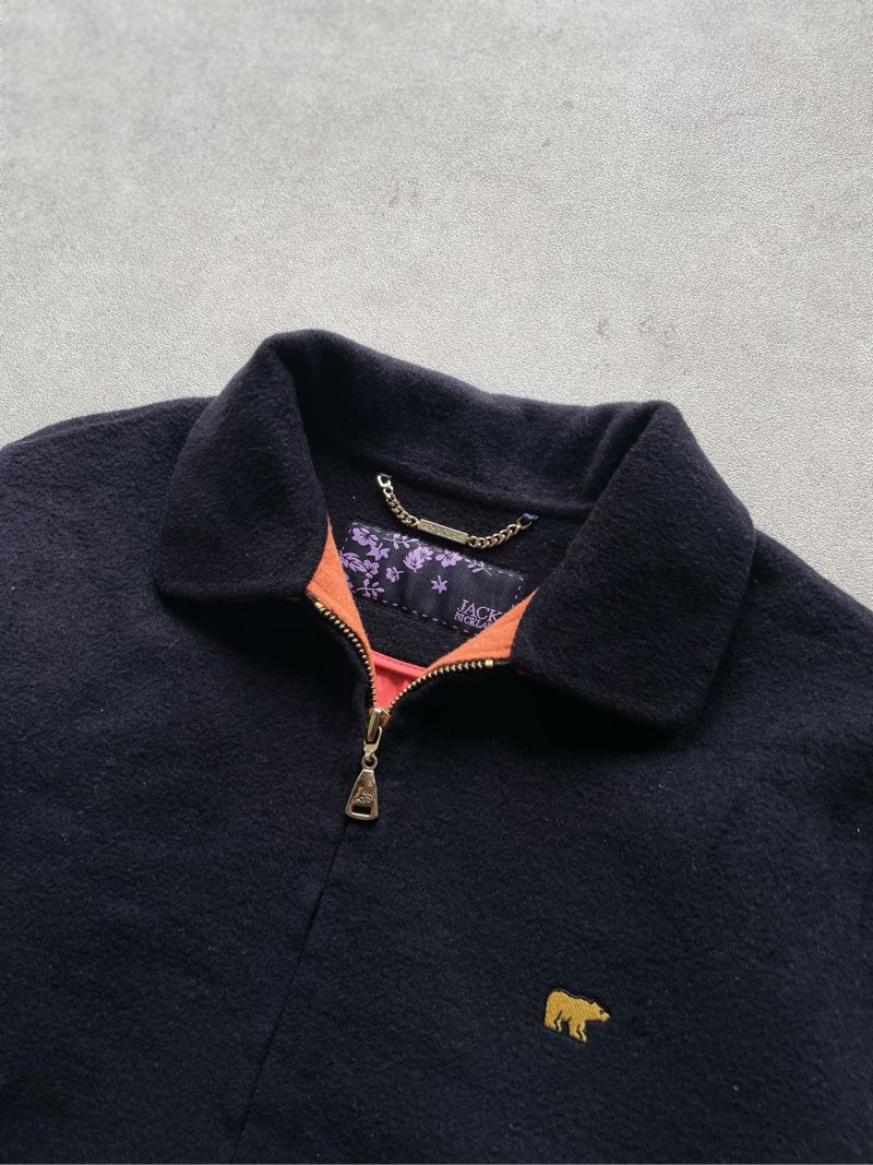 Outer Work Jacket Wool Jack Niclaus DarkNavy Harrington Boxy, foto 4