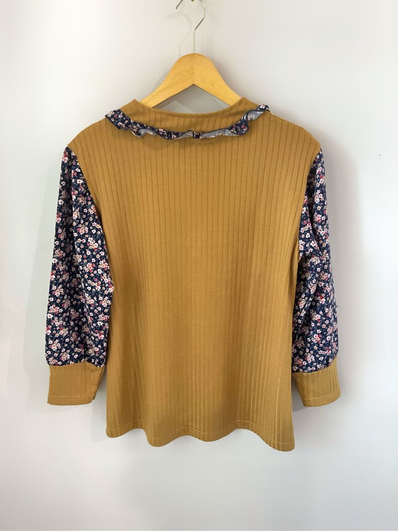 Top olive bunga wanita, foto 4