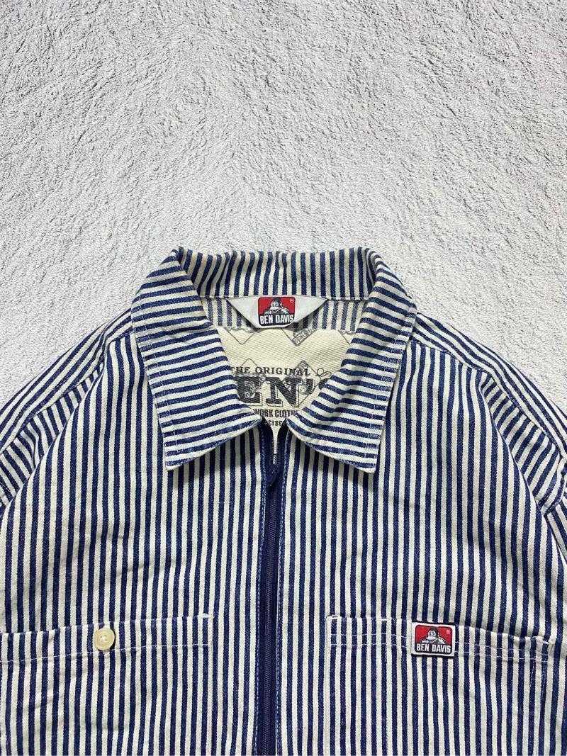 ben davis hickory halfzip long work shirt, foto 4