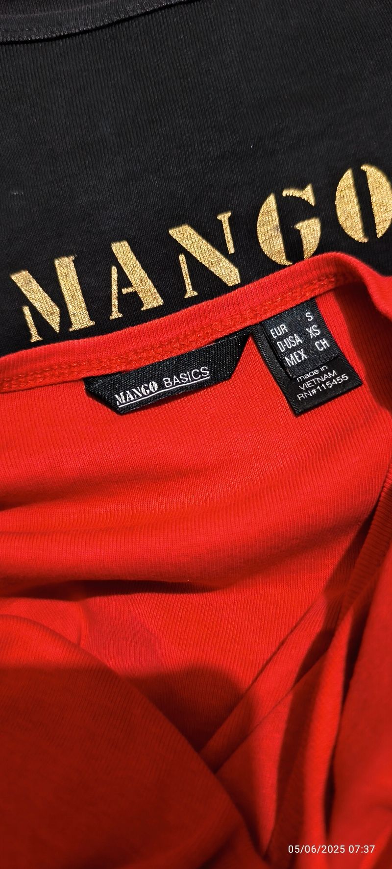 MANGO Basic Black Fitted T-Shirt Preloved, foto 5