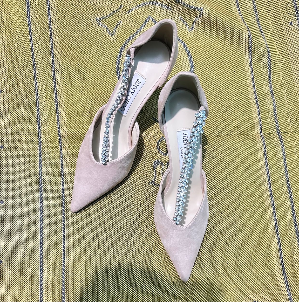 Jimmy Choo Luxury Lolita Heels Wanita tan