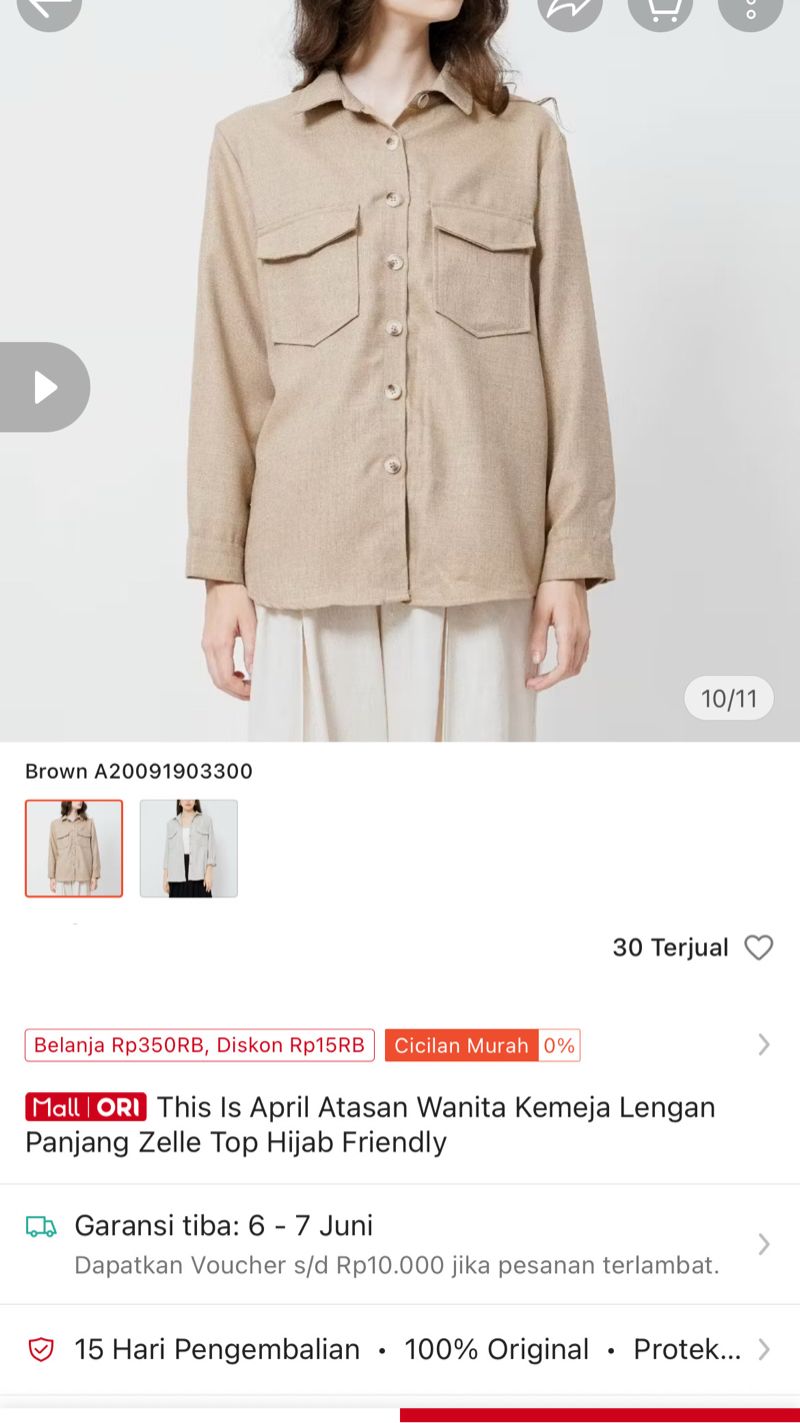 This is April - Zelle Top in Brown, foto 5