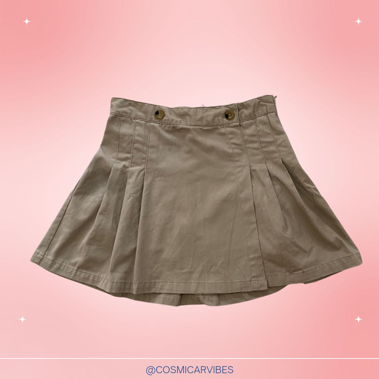 Vintage Y2K Skirt Wanita tan brown