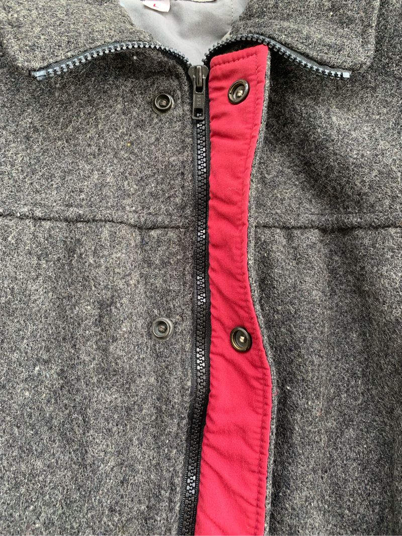 Vintage Field & Stream USA Gray Wool Bomber Jacket, foto 5