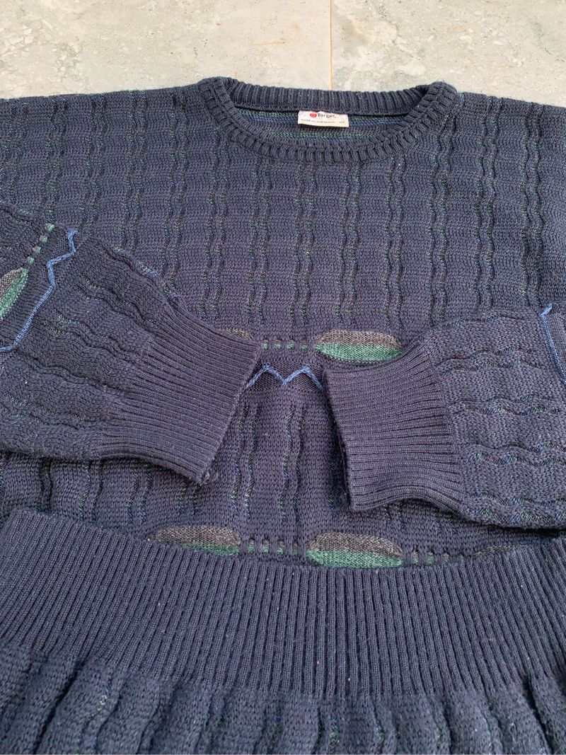 Vintage O Target Australia Navy 3D Pattern Knitwear, foto 5