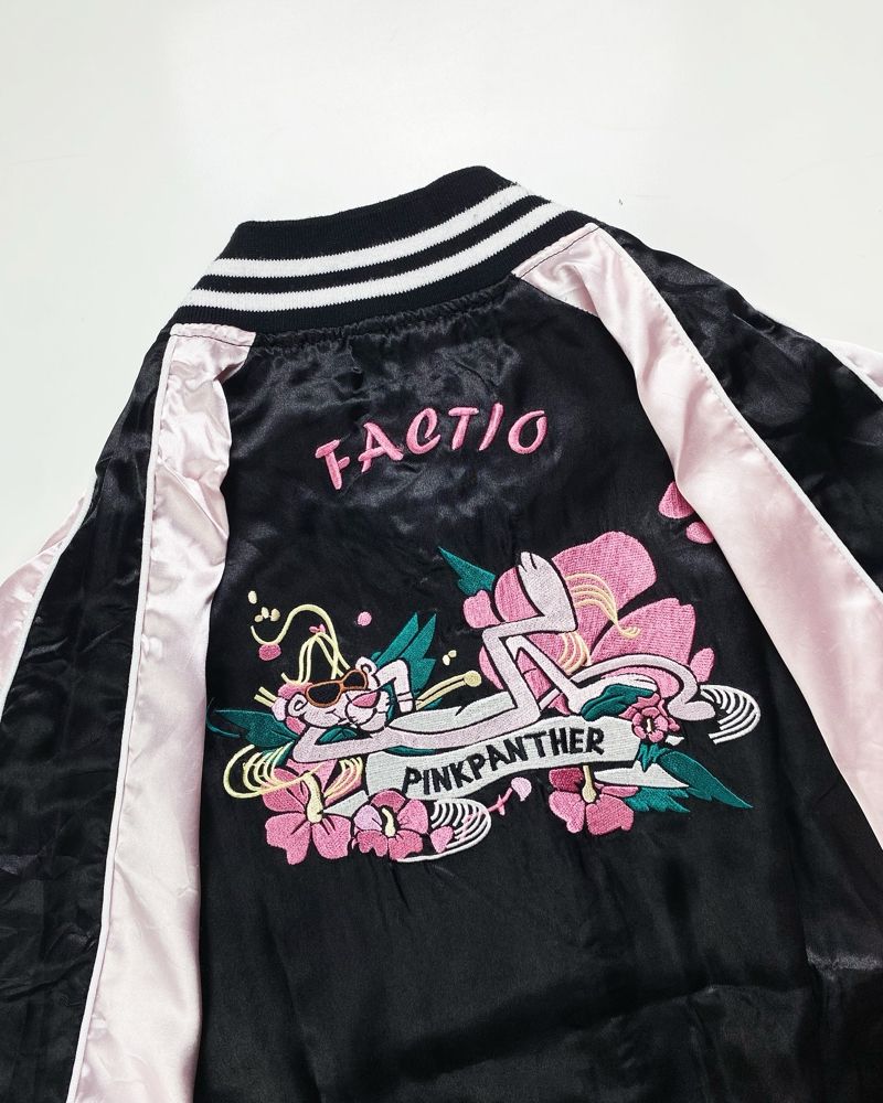 Bomber Sukajan Pink Panther Embroidery, foto 7