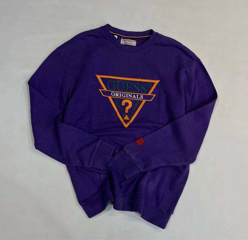 Guess Casual Sweatshirt Pria purple, foto 3