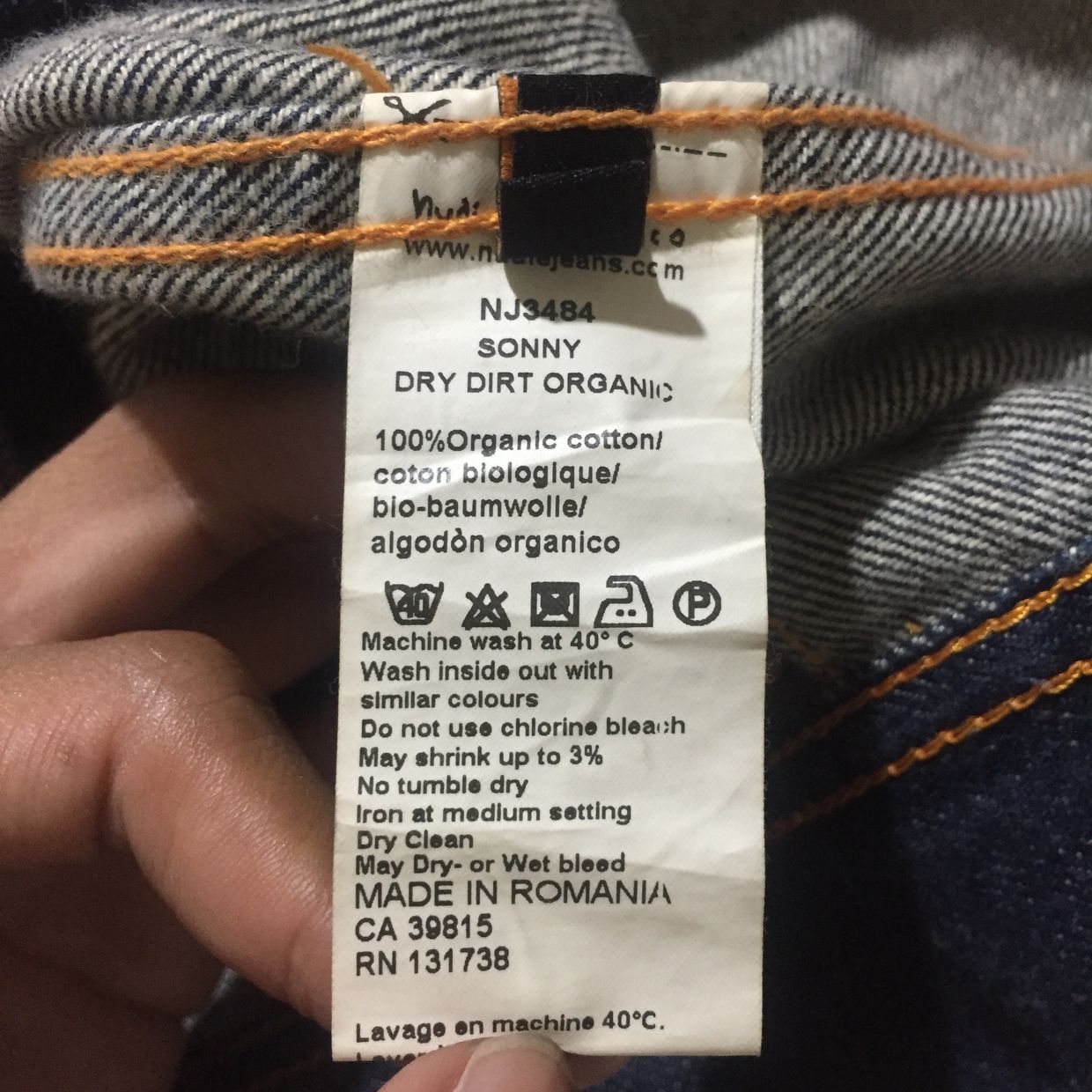 Nudie Biker Casual Denim jacket Pria navy, foto 8