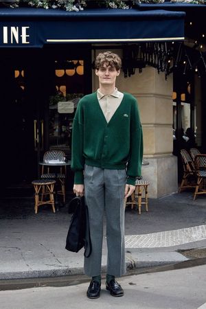 Vintage cardigan lacoste emerald green