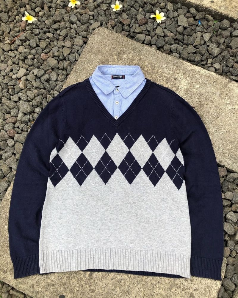 BORONGAN SWEATER ARGYLE KETUPAT, foto 2