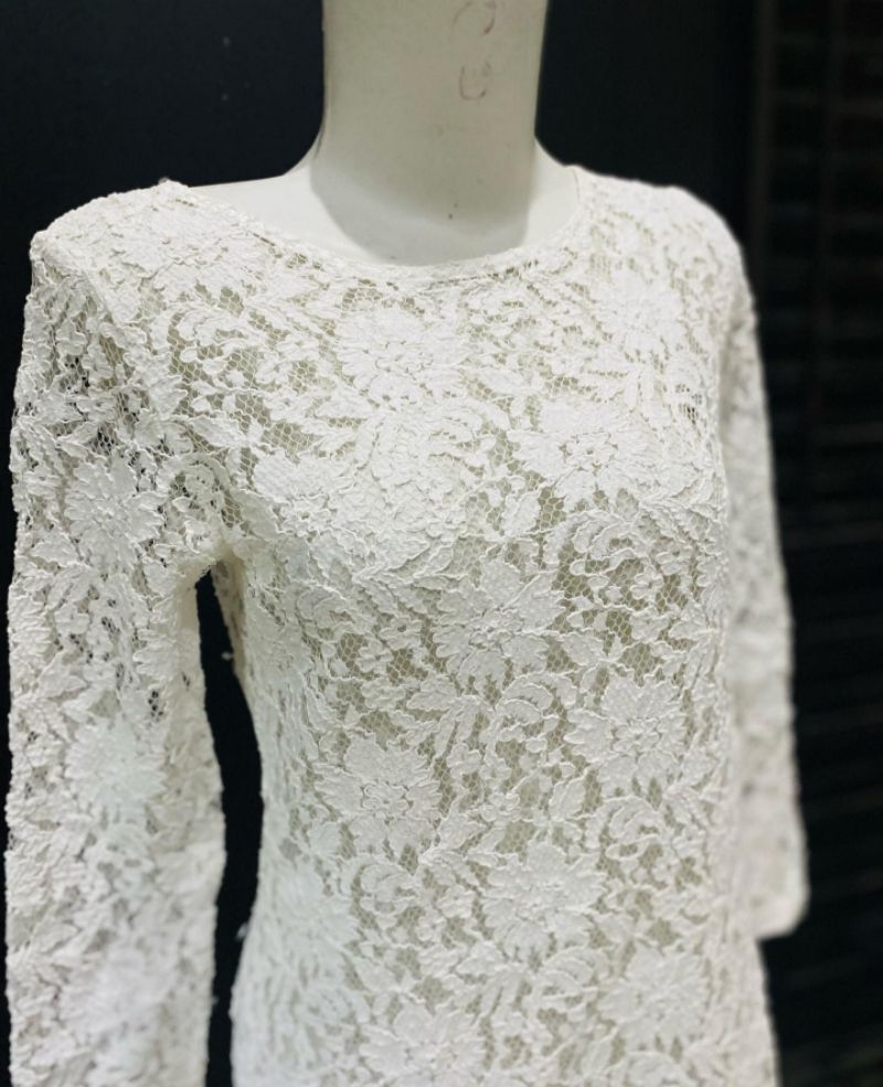 White Brukat Dress, foto 2