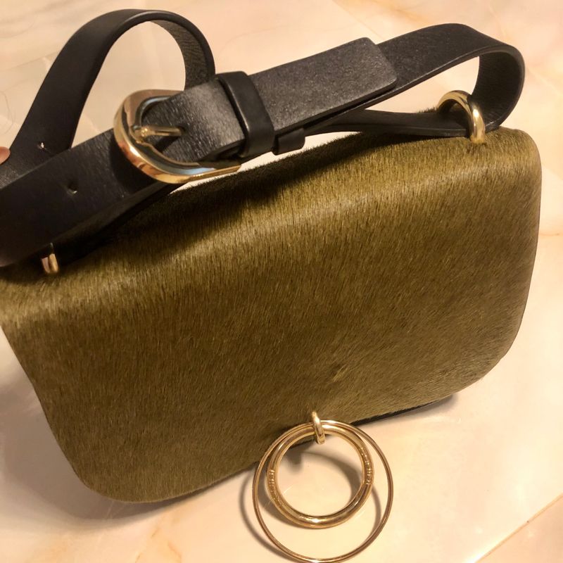 Donini green fur sling bag, foto 3