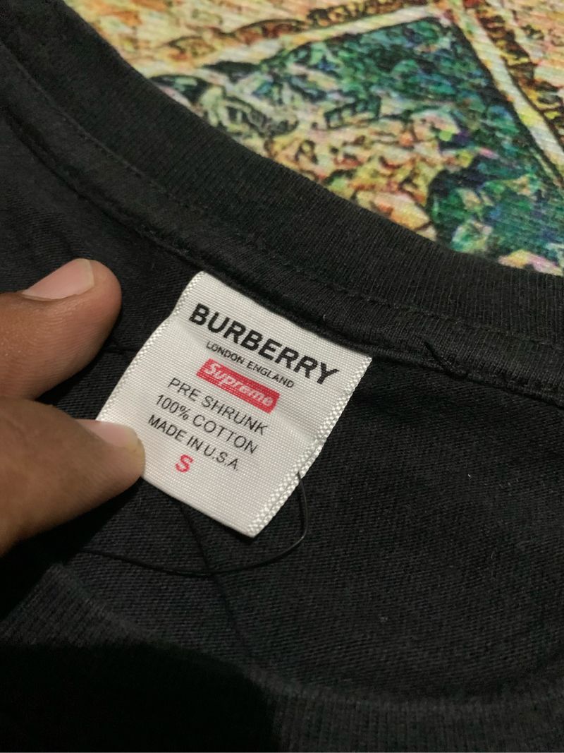 Tshirt Supreme Burberry Black, foto 5