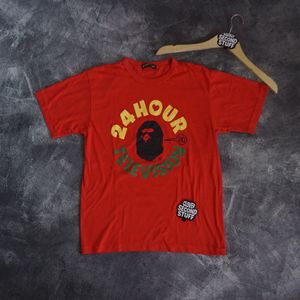 A Bathing Ape Casual T-shirt Pria red