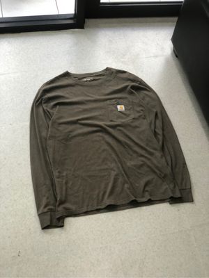 Sun faded olive green carhartt wip longsleeve