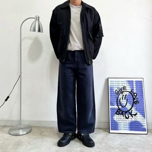 CDC longpants washed navy blue jeans, Loose Fit